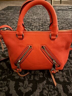 Rebecca Minkoff Orange Leather Satchel Handbag NWOT